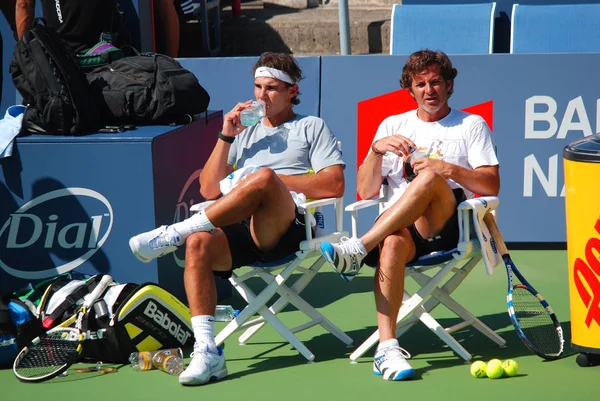 Montreal Agosto Rafael Nadal Cancha Entrenamiento Montreal Rogers Cup Agosto — Foto de Stock