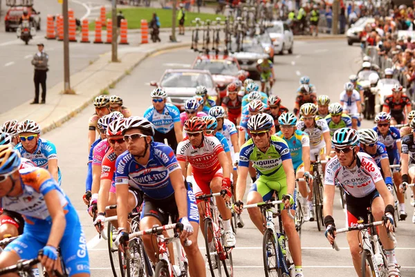 Montreal Canada September Een Ongeïdentificeerde Groep Fietsers Actie Pro Tour — Stockfoto