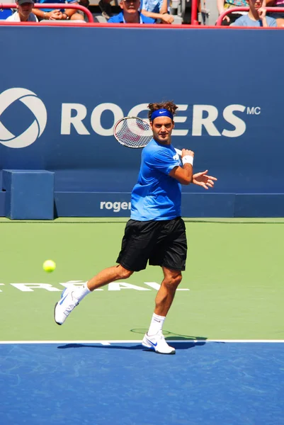 Montréal Août Roger Federer Sur Court Coupe Rogers Montréal Août — Photo