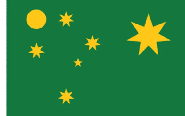 Seven Golden Stars Uma Bandeira Australiana — Fotografia de Stock