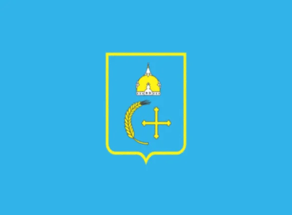 Bandeira Amarela Azul Ensolarada — Fotografia de Stock
