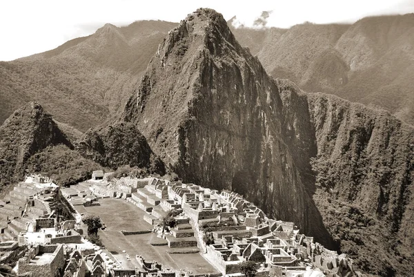 Machu Picchu Machu Pikchu Quechua Machu Viejo Viejo Pirámide Pikchu — Foto de Stock