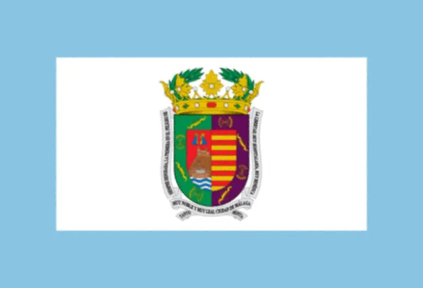 Bandeira Málaga Espanha — Fotografia de Stock