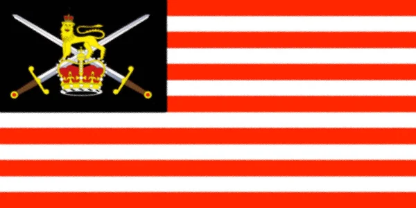 Bandera Estados Unidos Con Insignia Del Ejército Británico — Foto de Stock