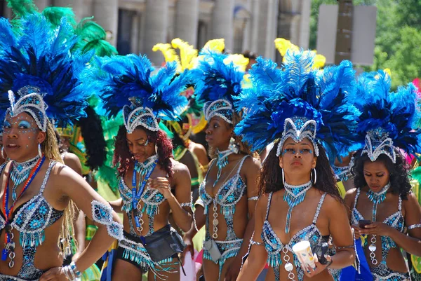 Montreal Július Ismeretlen Résztvevők Montreal Carifiesta Montreal Carifte Felvonulás Július — Stock Fotó