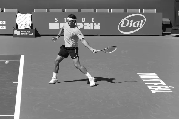 Montreal Agosto Rafael Nadal Cancha Entrenamiento Montreal Rogers Cup Agosto — Foto de Stock