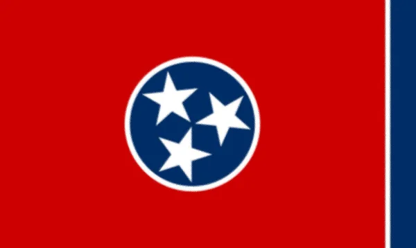 Stát Vlajky Tennessee Usa — Stock fotografie
