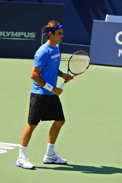 Montreal Agosto Roger Federer Corte Copa Rogers Montreal Agosto 2011 — Fotografia de Stock