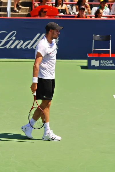 Montreal August Stanislas Wawrinka Training Court Montreal Rogers Cup August — Stock Photo, Image