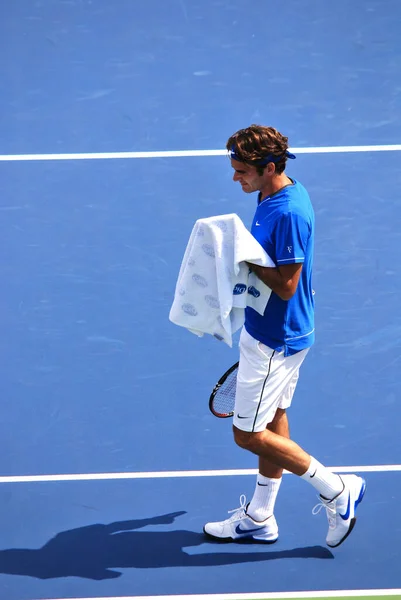 2011 Montreal Augus7 Roger Federer Court Montreal Rogers Cup August — 스톡 사진