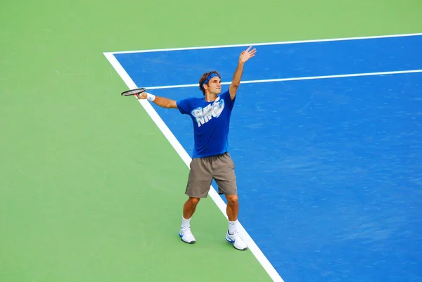 Montréal Août Roger Federer Sur Court Coupe Rogers Montréal Août — Photo
