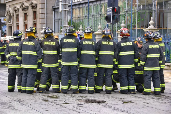 Puntas Arenas Patagonia Chile Nov Firefighters Prepare Puntas Arenas International — Stock Photo, Image