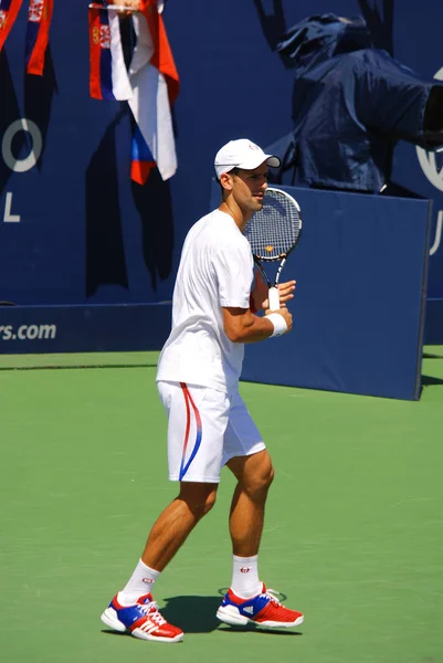 Montreal Agosto Novack Djokovic Sul Campo Allenamento Della Montreal Rogers — Foto Stock