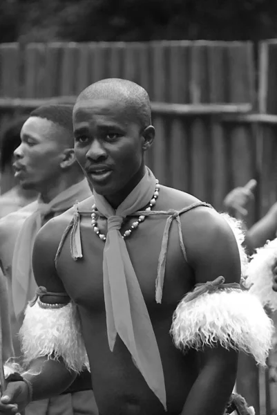 Manzini November Ein Unbekannter Junger Mann Trägt Traditionelle Kleidung Während — Stockfoto