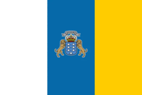 Flag Canary Islands Spain — Stock Photo, Image