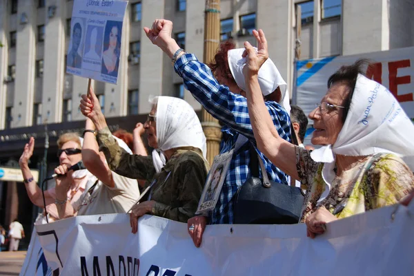 Buenos Aires Argentina Nov Een Onbekende Vrouw Marcheert Buenos Aires — Stockfoto