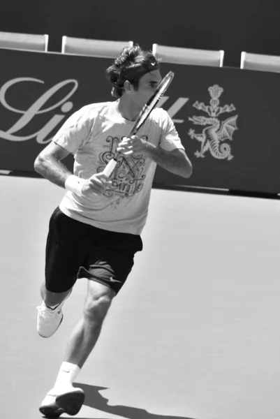 2011 Montreal Augus7 Roger Federer Court Montreal Rogers Cup August — 스톡 사진