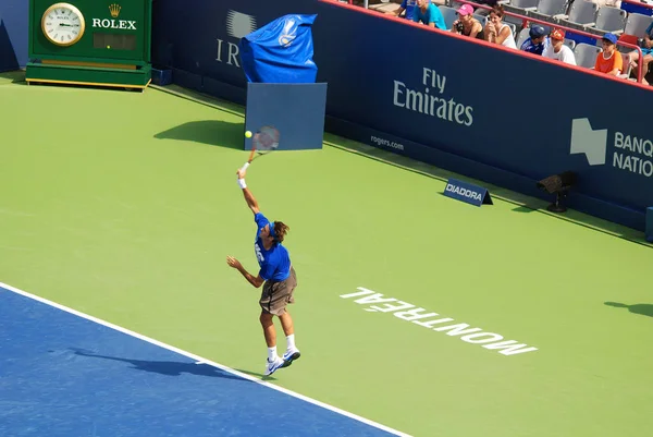 Montreal Agosto Roger Federer Sul Campo Della Montreal Rogers Cup — Foto Stock