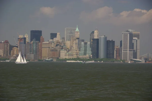 Вид Манхэттена Солнечный День Летом — стоковое фото