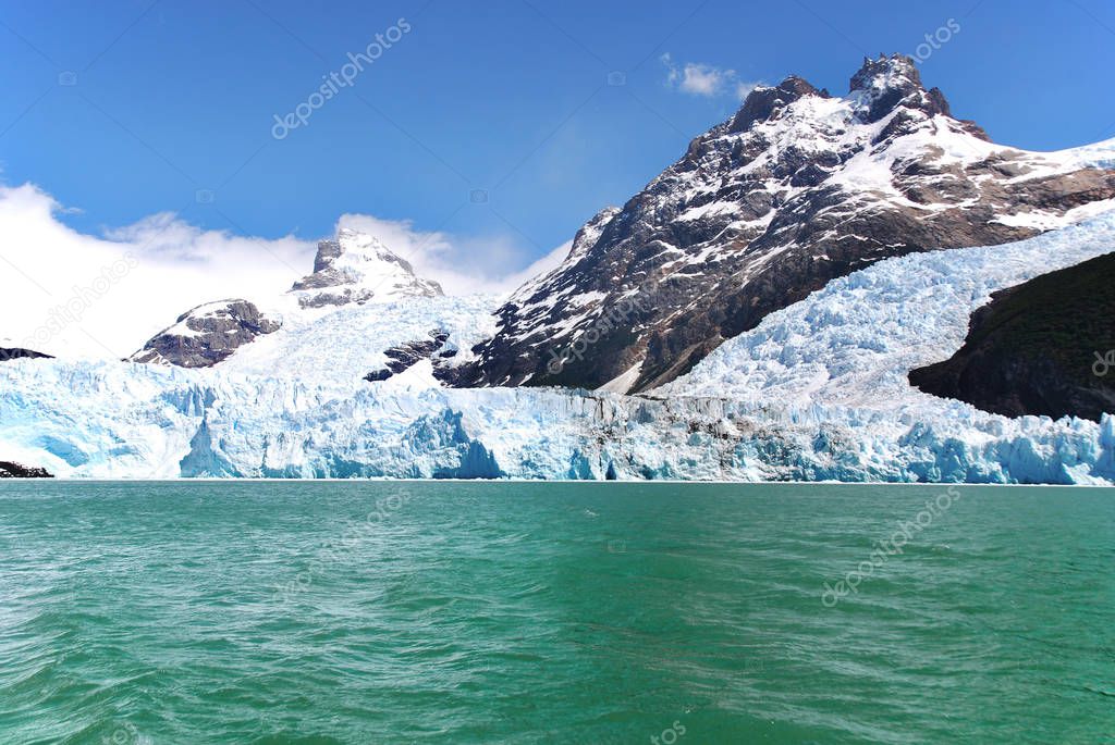 Iceberg on Lago Argentino is a lake in the Patagonian province of Santa Cruz, Argentina.The lake lies within the Los Glaciares National Park, in a landscape with numerous glaciers.