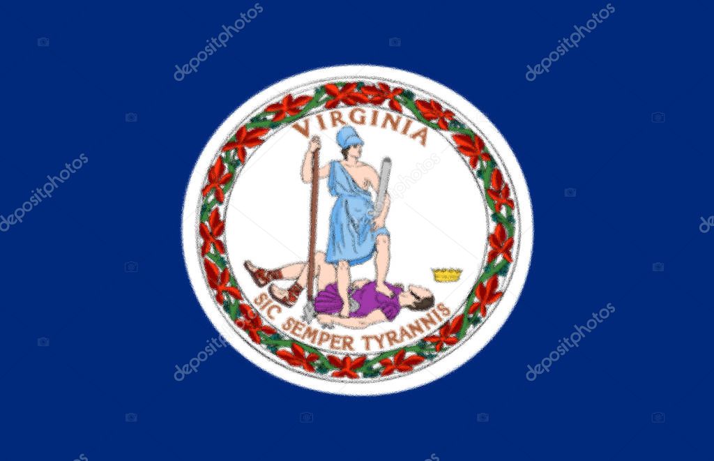Flag of Virginia state, USA