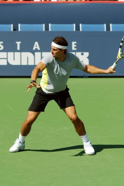 Montreal - 5 Ağustos 2011 'de Montreal, Kanada' da Raphael Nadal antrenman sahasında. Rafael 