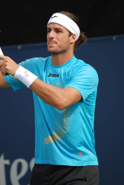 Montreal Rogers Kupası antrenman kortunda Feliciano Lopez 7 Ağustos 2011 'de Montreal, Kanada' da. İspanyol profesyonel erkek tenis oyuncusu. Toledo 'da doğmuş..