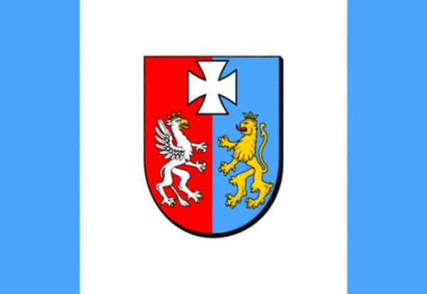ポトカルパチェ県 ポーランドの旗 — ストック写真