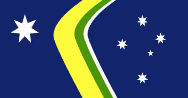 Australische Flagge Neu Cattoni — Stockfoto