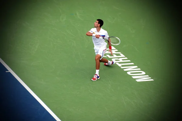 트레일 Augus7 Novak Djokovic Court Montreal Rogers Cup 2011 몬트리올 — 스톡 사진