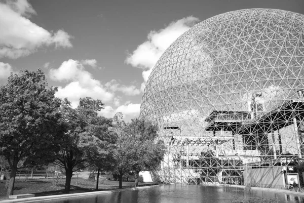 Montreal Quebec Canada 2010 Fall Geodesic Dome Called Montreal Biosphere — Stock Photo, Image