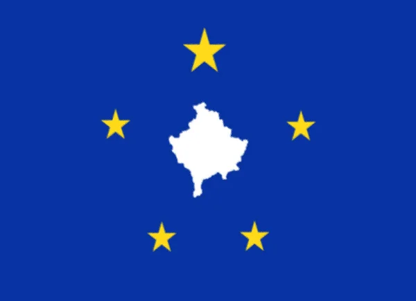 Vlag Van Kosovo 2008 — Stockfoto