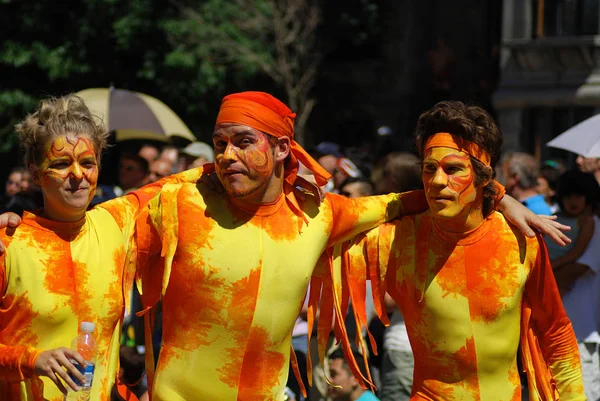 Montréal Août Les Participants Journée Communautaire Pour Les Célébrations Fierté — Photo