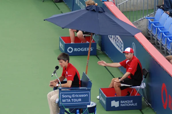 Montreal Canada Agosto Arbitro Sul Campo Montreal Rogers Cup Agosto — Foto Stock