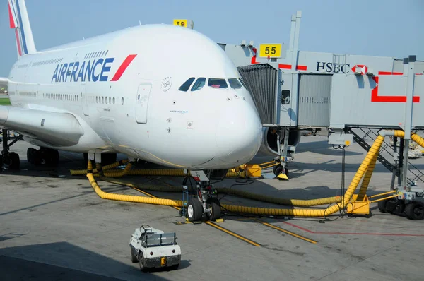 Montreal Canada Mai Air France A380 Aéroport Montreal Préparation Décollage — Photo