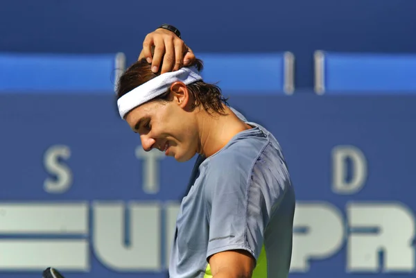 Montreal Αυγουστου Raphael Nadal Στο Γήπεδο Προπόνησης Στο Montreal Rogers — Φωτογραφία Αρχείου