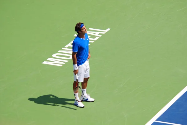 Montreal Srpna 2011 Montrealu Kanada Roger Federer Dvoře Montreal Rogers — Stock fotografie