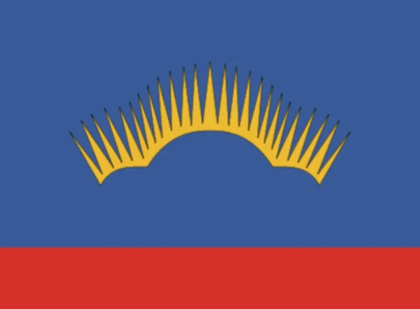 Murmanszk Oblaszty Oroszország Zászlaja — Stock Fotó