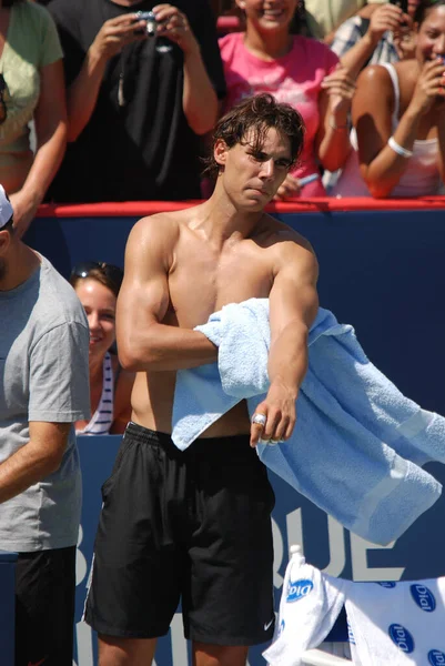 Montreal Ağustos 2011 Montreal Kanada Raphael Nadal Antrenman Sahasında Rafael — Stok fotoğraf