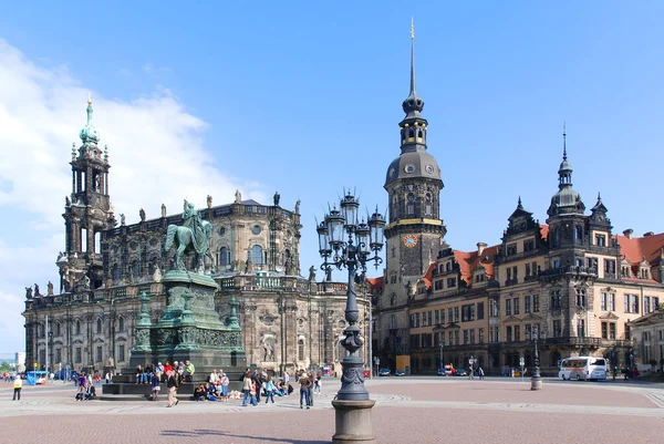 Dresden Germany 2010 Hofkirche Stands One Dresden Foremost Landmarks Church — Stock Photo, Image