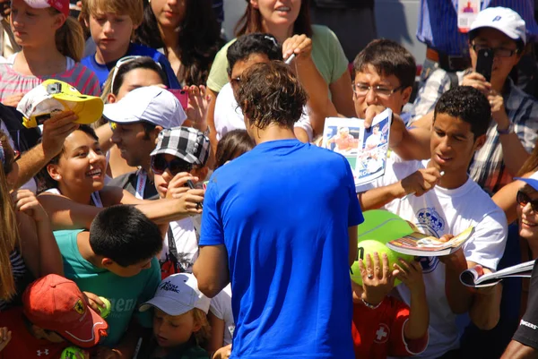 Montreal August Raphael Nadal Шанувальниками Кубку Монреаля Роджерса Серпня 2011 — стокове фото