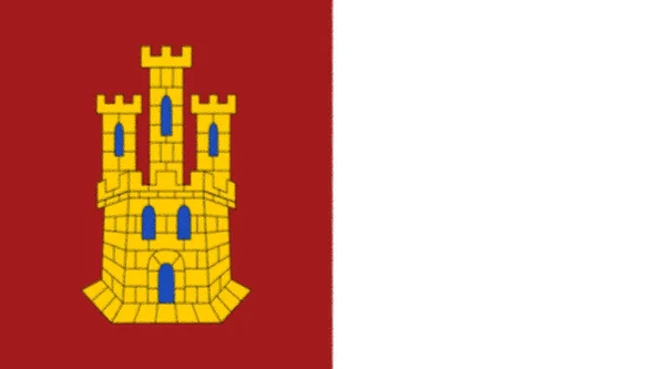 Flag Castilla Mancha Spain — стокове фото