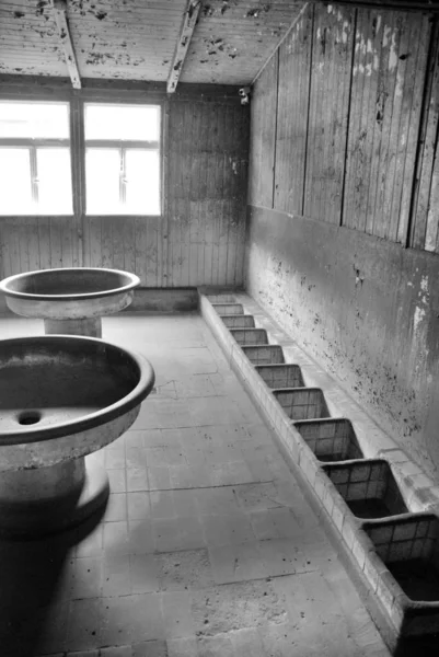 Sachsenhausen Oranienburg Fue Campo Concentración Nazi Alemania Sachsenhausen Lavar Área —  Fotos de Stock