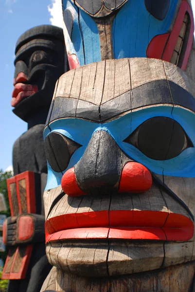 Duncan Canada June 2015 Totem Pole Duncan Tourism Slogan City — Stock Photo, Image