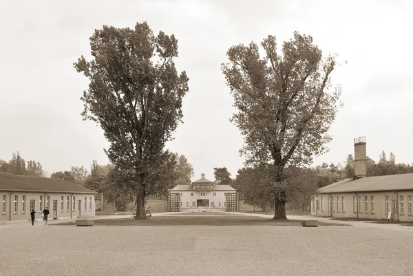 Sachsenhausen Oranienburg Γερμανια Μαΐου Είσοδος Ναζιστικού Στρατοπέδου Συγκέντρωσης Που Χρησιμοποιήθηκε — Φωτογραφία Αρχείου