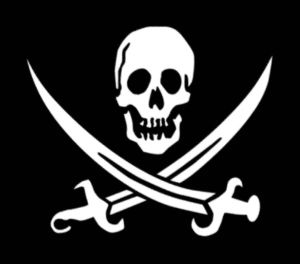 Jolly Roger Piracką Flagę — Zdjęcie stockowe