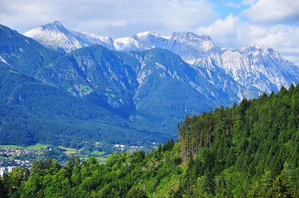 Letní Rakouská Vysokohorská Krajina Poblíž Innsbrucku Rakousko — Stock fotografie