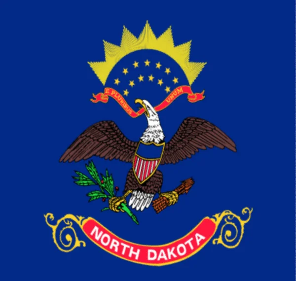 Zászló North Dakota State Usa — Stock Fotó