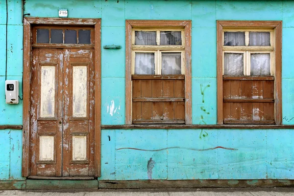 阿根廷巴塔哥尼亚El Chalten彩色住房的一部分 — 图库照片