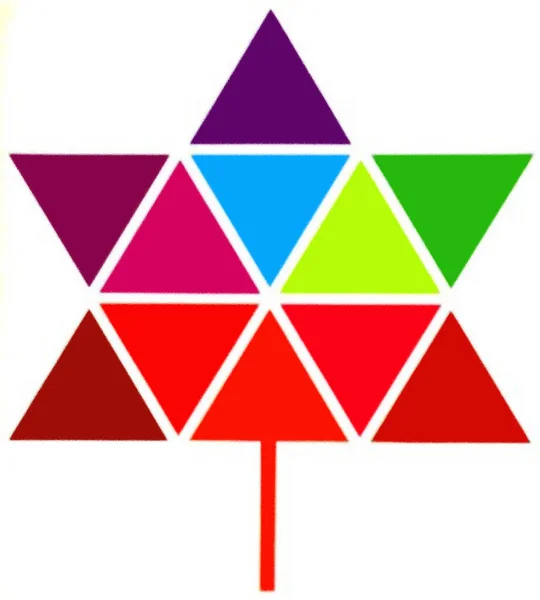 Das Jahrhundertsymbol Von 1967 Ein Stilisiertes Ahornblatt Das Aus Dreiecken — Stockfoto
